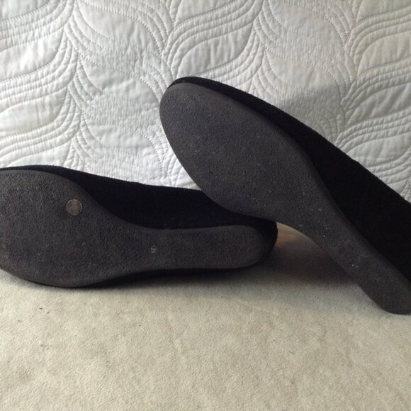 Nine West "Joeyo" 11M Black Suede Wedge, Lace up ankle boots, Steampunk, Goth - Picture 5 of 8